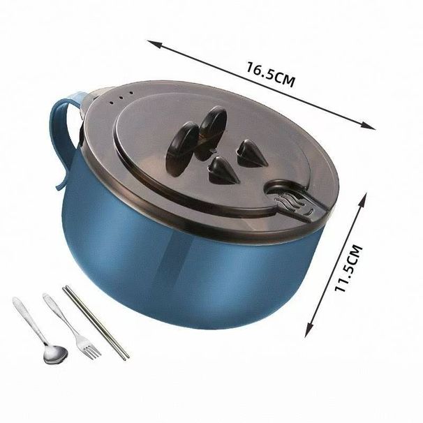 SUS 304 Bowls Ramen Bowls 1300ML Soup Bowls Cereal Bowl Fruit Bowls Noodle Bowls For Home Kitchen Blue Green_maomaolike.com