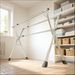 SOGA 2.0m Portable Standing Clothes Drying Rack Foldable Space-Saving Laundry Holder 3 Poles_maomaolike.com