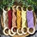 Internet Celebrity Multi-Color Hand-Woven Cotton Rope Decorative Tapestry Towel Rack Wooden Ring Hanging Ornament Manufacturer Who_maomaolike.com