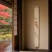 ThreadBloom Studio Autumn Maple Leaf Embroidered Tapestry, 100% Ramie Handwoven Fabric, 170cm Narrow Japanese-Inspired Wall Hanging Decor_maomaolike.com