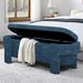 Linen Fabric Upholstered Bench With Large Storage Space For The Living Room, Entryway And Bedroom,dark Blue( 51.5''x20.5''x17'' )_maomaolike.com