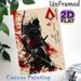 Ninja Assassin Painting Poster, Vintage Ink-wash Style Poster, Bold Black-and-red Hooded Warrior With Swords And Bow, Striking Artistic Decor Ideal_maomaolike.com