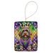 Wirehaired Pointing Griffon King Of Mardi Gras Porcelain Ornament Christmas Tree Hanging Decorations For Home Christmas Holiday, Rectangle, Gift, Multicolor_maomaolike.com