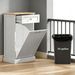 Wooden Hidden Trash Can With Storage Drawer For Kitchen_maomaolike.com