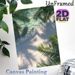 Tropical Palm & Water Scene Painting Poster, Soft-hued Tranquil Coastal View Poster, Delivers Serene Natural Ambiance, Suitable For Living Room_maomaolike.com