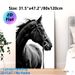 Black Horse Painting Poster, Monochrome Sleek Equine Portrait Poster, Elegant Minimalist Equine Artwork, Suitable For Living Room, Study And_maomaolike.com