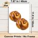 Braided Bread Painting Poster, Glossy Warm-toned Realistic Food Poster, Appetizing Culinary Decor Ideal For Kitchen And Dining Room_maomaolike.com
