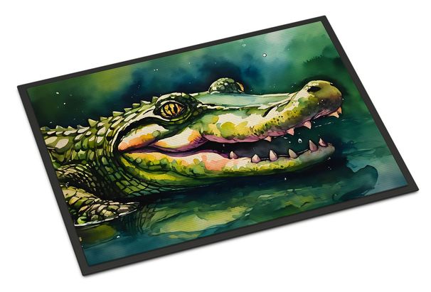 Alligator Doormat Front Door Mat Indoor Outdoor Rugs For Entryway, Non Slip Washable Low Pile, 24H X 36W_maomaolike.com