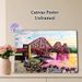 Red Steel Bridge Themed Painting Poster, Vibrant Hand-drawn Scenic Poster, Riverside Bridge With Sunset Reflection Artwork Suitable For Home And_maomaolike.com
