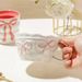 Large Capacity Mug Birthday Gift Cup Coffee Cup Girly Heart With Handle Bow Flower Tea Cup_maomaolike.com