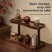 Bamboo Cup And Storage Rack - Easy To Assemble, Storage Shelf For Office Or Living Room - Space-Saving Organizer For Perfumes, Cosmetics, And Cups_maomaolike.com