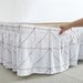 Black And White Plaid Single Piece Elastic Pleated Bed Apron Hotel Linen Bedside Skirt_maomaolike.com