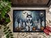 Siberian Husky Spooky Halloween Doormat Front Door Mat Indoor Outdoor Rugs For Entryway, Non Slip Washable Low Pile, 24H X 36W_maomaolike.com