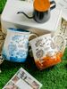 1pcs Large Ceramic Coffee Mugs,20 Oz Ceramic Floral Mugs With Handle,Oversized Tea Cup Coffee Cup_maomaolike.com