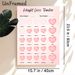Weight Loss Tracker Painting Poster, Soft Pink Heart & Polka Dot Style Poster, Practical Tool To Track Weekly Weight Loss Progress, Ideal For Home Or_maomaolike.com