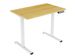Electric Standing Desk Whole Piece Adjustable Height Desk Home Office Computer Workstation Sit Stand Up Desk (White Frame + Maple Top)_maomaolike.com