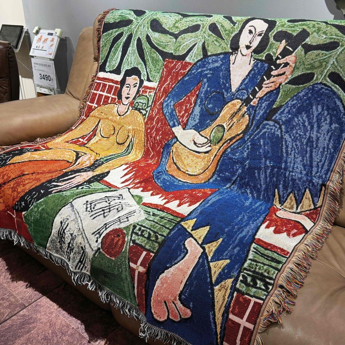 Ins Style Matisse Oil Painting Single Sofa Throw Blanket Room Bedroom Decoration Wall Tapestry_maomaolike.com