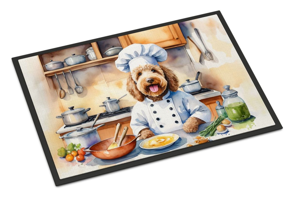 Labradoodle The Chef Doormat Front Door Mat Indoor Outdoor Rugs For Entryway, Non Slip Washable Low Pile, 24H X 36W_maomaolike.com