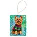 Yorkshire Terrier Yorkie Christmas Porcelain Ornament Christmas Tree Hanging Decorations For Home Christmas Holiday, Rectangle, Gift, Multicolor_maomaolike.com