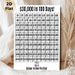 $30,000 100-Day Savings Challenge Painting Poster, Clean Minimalist Savings Tracker Poster, Assists With Daily Savings Goal Tracking For Personal_maomaolike.com