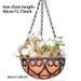 2pcs, Circular Hanging Basket, Wall Mounted Outdoor Garden Porch Balcony Decorative Flower Pot, Coconut Silk Lining_maomaolike.com