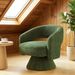 Green Swivel Barrel Accent Chair, Modern Upholstered Living Room Chair_maomaolike.com