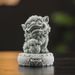 Green Sandstone Chinese Style Lion Awakening Wealth And Treasure Pair Of Table Tea Pets Home Entrance Office Festive_maomaolike.com