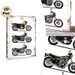 Vintage Z1 Series Motorcycle Painting Poster, Retro Distressed Border Multi-variant Motorcycle Poster, Classic Motorcycle Collection Design, Ideal For_maomaolike.com