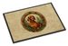 Red Redbone Coonhound Christmas Flowers Doormat Front Door Mat Indoor Outdoor Rugs For Entryway, Non Slip Washable Low Pile, 24H X 36W_maomaolike.com