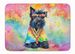Scottish Terrier Hippie Dawg Memory Foam Kitchen Mat Machine Washable Anti-Fatigue Mat Cushion Comfort Bath Mat Or Kitchen Rug_maomaolike.com