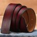 HOT Cowhide Brand Designer Craft DIY No Buckle Girdle Genuine Leather Belt Classic Waistband 3.3/3.8cm with Hole_maomaolike.com