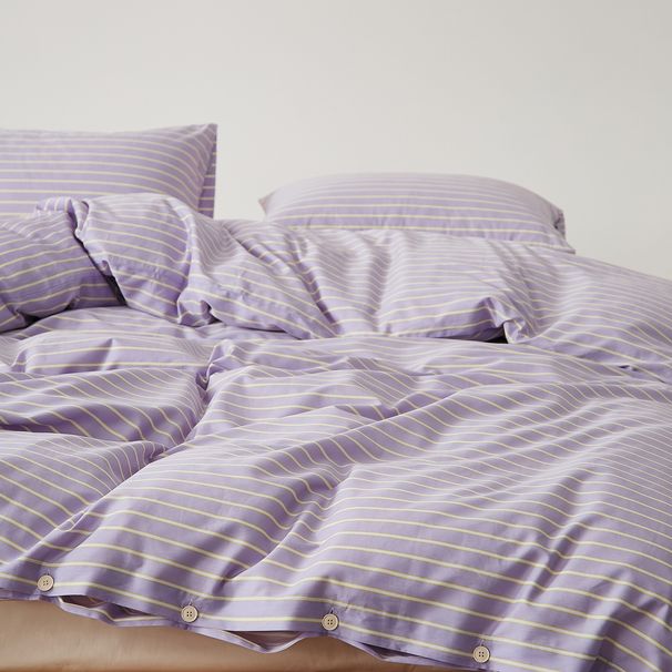 Wholesale Japanese 60s Long Staple Minimalist Striped Pure Cotton Four-Piece All-Cotton Vintage Style Button 4-Piece Set_maomaolike.com