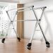 SOGA 2.4m Portable Standing Clothes Drying Rack Foldable Space-Saving Laundry Holder With Wheels_maomaolike.com