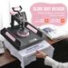 Heat Press Machine, 15 X 15 Inch, 8 In 1 Heat Transfer Machine With 30 Oz Tumbler Press, 360° Swing Away Digital T-Shirt Pressing Machine, Teflon Coating, For T-Shirts/Mugs/Hats/Plates, Black_maomaolike.com