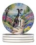 Greyhound Spring Path Large Sandstone Coasters Pack Of 4 Absorbent Round Coasters Decor Gifts For Men Or Women, 4 In, Multicolor_maomaolike.com