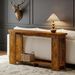 Farmhouse Console Table, 63" Narrow Entryway Table With Thickened Tabletop_maomaolike.com