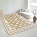 Living Room Rug Large Size Gorgeous Gold Frame Design Bedroom Rug Plush Thickened Machine Washable Thickened Underlay Interior Decorative Rug_maomaolike.com