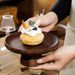 Wooden Cake Tray Food Storage Box With Glass Lid Kitchen Fruit Cake Dessert Nut Snack Kitchen Storage Box_maomaolike.com