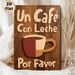 Coffee Themed Painting Poster, Warm-toned Retro Style Poster, Color-blocked Coffee Cup With Spanish Coffee Wording, Adds Cozy Atmosphere Ideal For_maomaolike.com