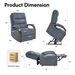 Power Lift Recliner Chair For Elderly, Recliner Chair With Massage & Heat, Electric Leather Lift Recliner Chair For Living Room With Side Pocket, Blue_maomaolike.com