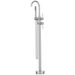 Floor Mount Bathtub Faucet Freestanding Tub Filler Brushed Nickel Standing High Flow Shower Faucets With Handheld Shower Mixer Taps Swivel Spout_maomaolike.com