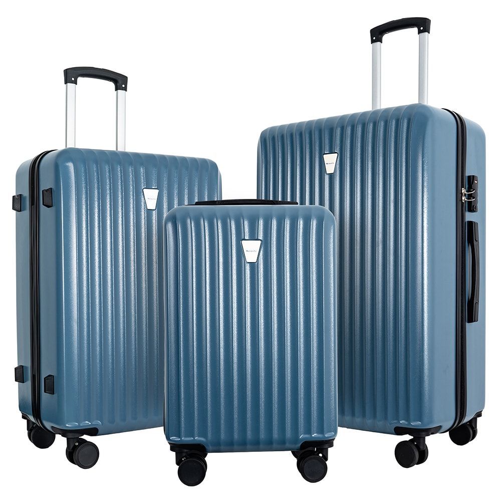3-Piece Hardshell Travel Luggage Set With TSA Lock & Double Spinner Wheels, Large Capacity Rolling Cases For Family Travel & Business Trip, Lightweight Expandable Suitcases_maomaolike.com
