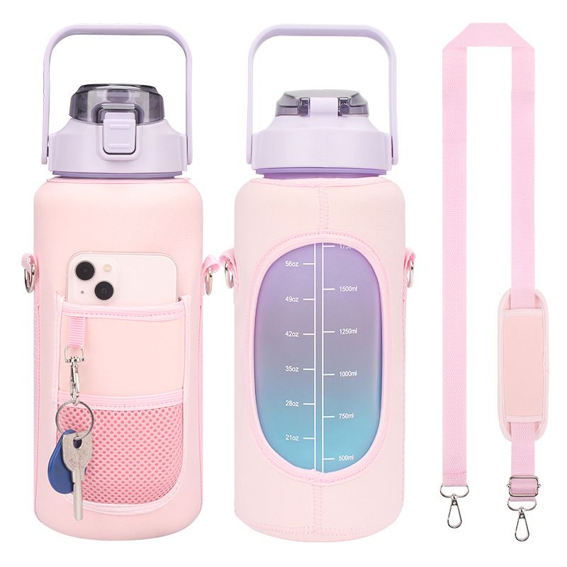Insulated half gallon water bottle cover children's sling thermos cup bag anti-scalding bottle cover diving material water cup cover protective cover_maomaolike.com