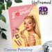 Self-Care Beauty Painting Poster, Vibrant Retro Glam Poster, Stylized Lady Applying Lipstick With Makeup Items & Uplifting Self-care Quote, Ideal For_maomaolike.com