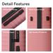 3-Piece Luggage Sets (20", 24", 28"), Suitcase With Wheels, Hardside Suitcase With Four Spinner Wheels And Scratch-Resistant Surface, Pink_maomaolike.com