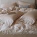 Summer Ice Silk Quilt Cover French-style Vintage Spring-summer Washed Tencel Four-piece Set, Soft Cool To The Touch,_maomaolike.com