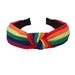 Moon Rainbow Pattern Fabric Headband Knot Printing Female Headband Red Yellow Blue Green Orange Pattern Headband_maomaolike.com