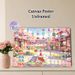 Hiragana Learning Painting Poster, Cute Cartoon-style Japanese Cherry Blossom & Kawaii Character Poster, Practical For Japanese Language Study, Ideal_maomaolike.com