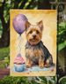 Silky Terrier Happy Birthday Garden Flag Mailbox Flag Decorative Yard Flag Banner Outside Patio Artwork Yard Flower Beds, Garden Size, Multicolor_maomaolike.com