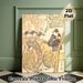 Japanese Ukiyo-e Geisha Painting Poster, Vintage Traditional Ukiyo-e Style Poster, Authentic Classic Art With Kimono-clad Figures And Cherry Blossoms_maomaolike.com